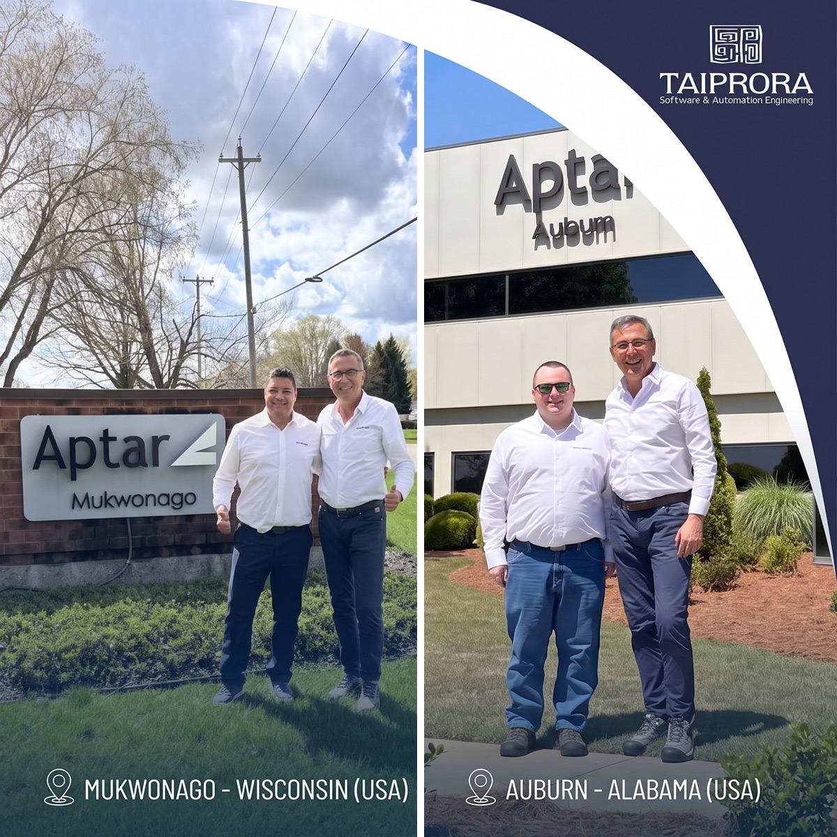 Il CEO Taiprora Franesco Alfieri in visita agli stabilimenti Aptar USA