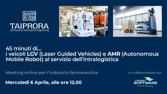 Webinar: LGV e AMR per l'intralogistica nel settore farmaceutico